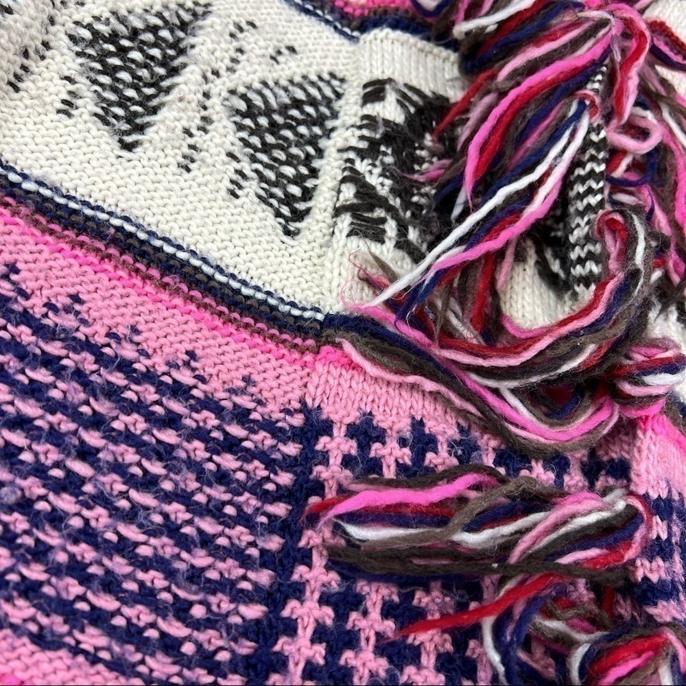 American Eagle Colorful Vibrant Fringe Cardigan Graphic size Medium Western Rare - Picture 3 of 11